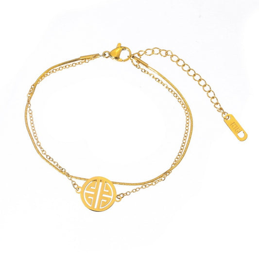 Temperament Lucky Double Blessing Bracelet Women